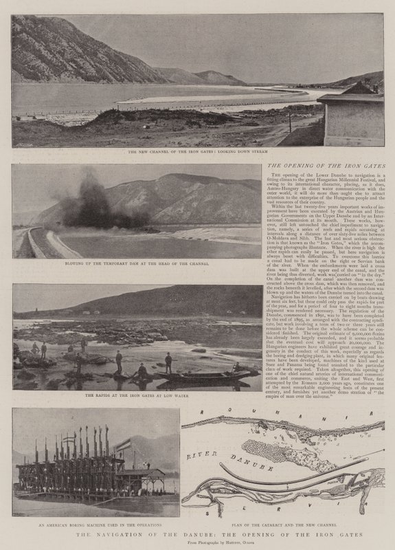 A Navegação do Danúbio, a Abertura dos Portões de Ferro de English Photographer