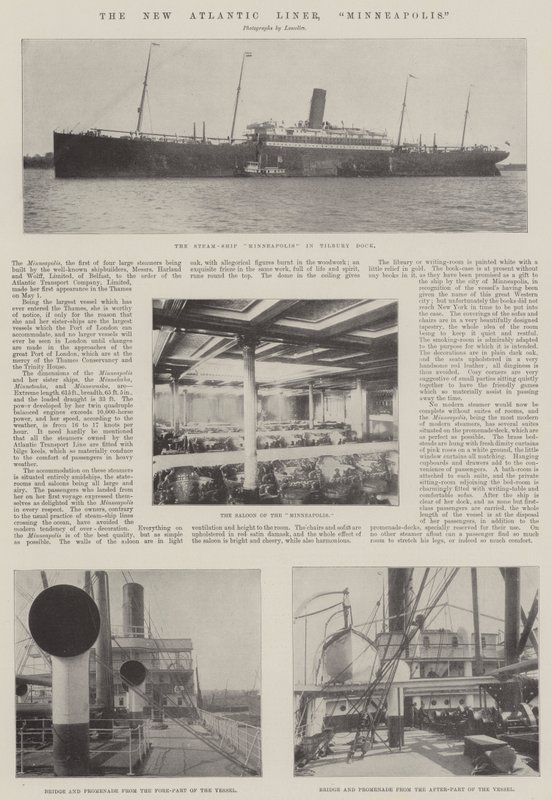 O novo Atlântico Liner, Minneapolis de English Photographer