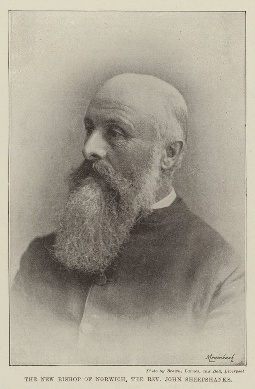 O novo bispo de Norwich, o reverendo John Sheepshanks de English Photographer