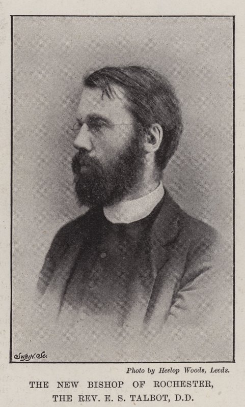O novo bispo de Rochester, o reverendo ES Talbot, DD de English Photographer