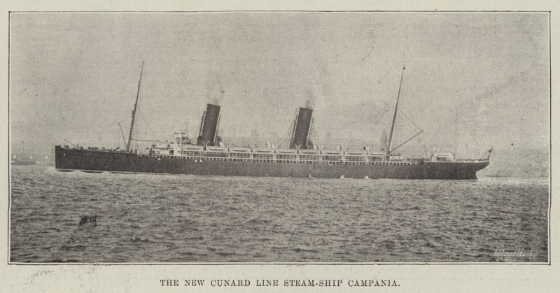 A Nova Cunard Line Steam-Ship Campania de English Photographer