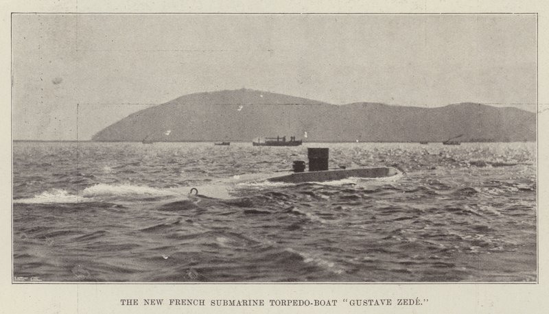 O novo torpedeiro submarino francês Gustave Zede de English Photographer