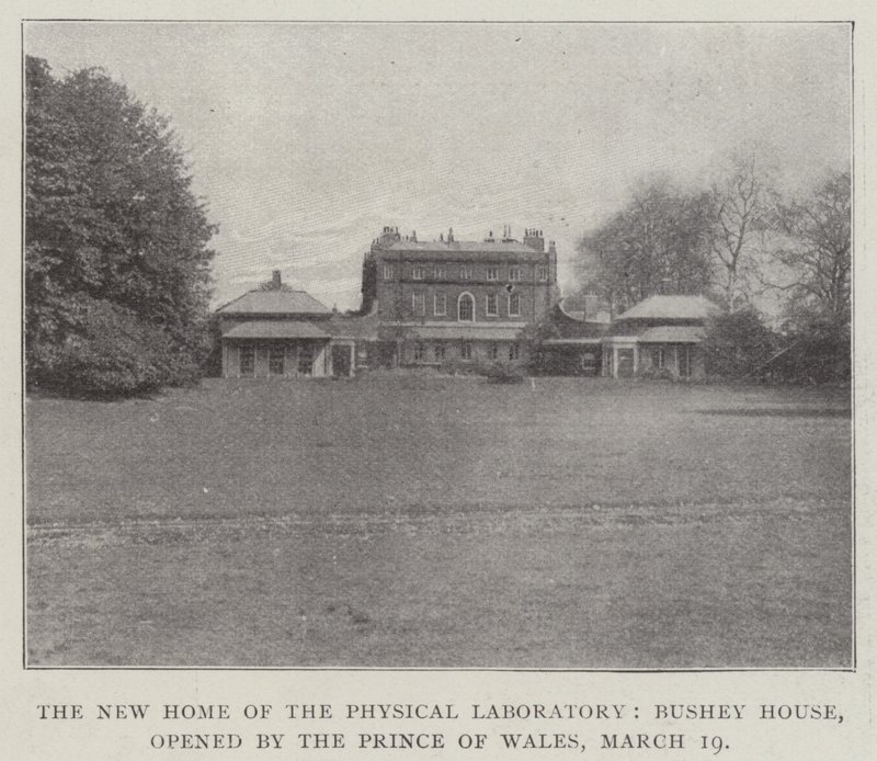 O novo lar do laboratório físico, Bushey House, inaugurado pelo Príncipe de Gales, 19 de março de English Photographer