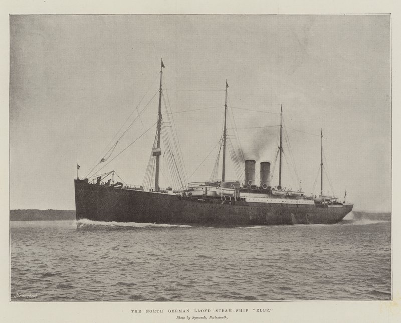 O norte-alemão Lloyd Steam-Ship Elbe de English Photographer
