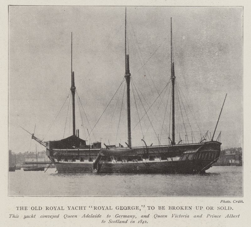 O Old Royal Yacht Royal George, para ser quebrado ou vendido de English Photographer