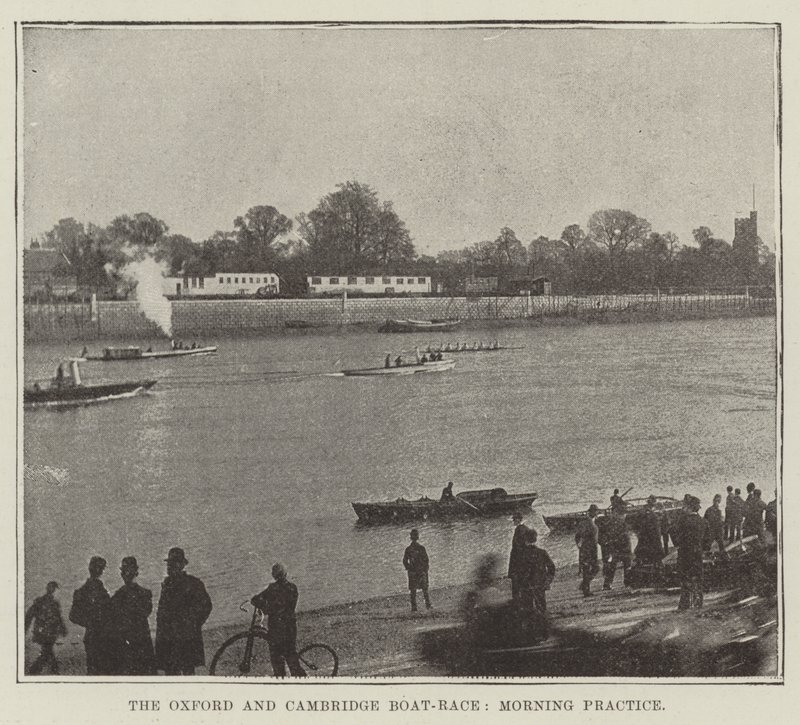 Corrida de Barco Oxford e Cambridge, Treino da Manhã de English Photographer