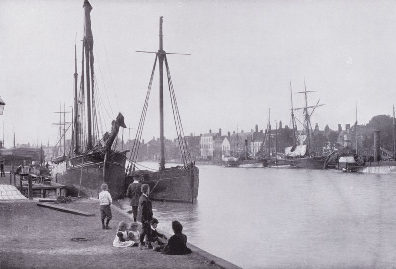 The Quays, Yarmouth (foto a p/b) de English Photographer
