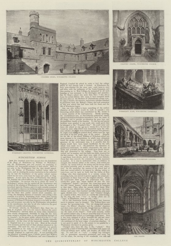 O Quincentenário do Winchester College de English Photographer