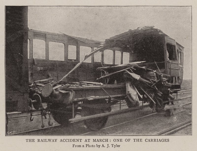 O acidente ferroviário em março, um dos Carruagens de English Photographer