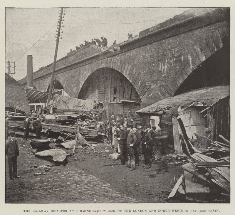 O Desastre Ferroviário em Birmingham, Naufrágio do Trem Expresso de Londres e Noroeste de English Photographer