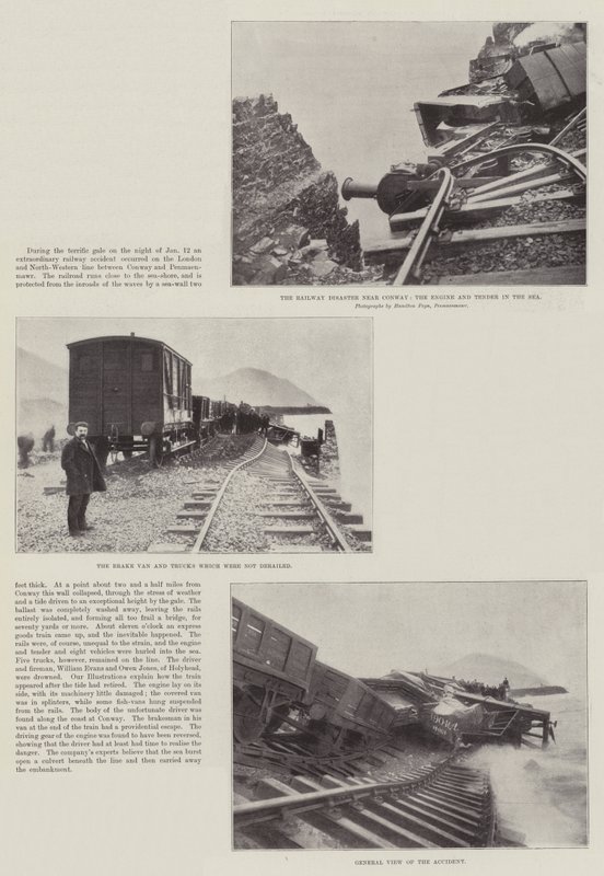 O desastre ferroviário perto de Conway de English Photographer