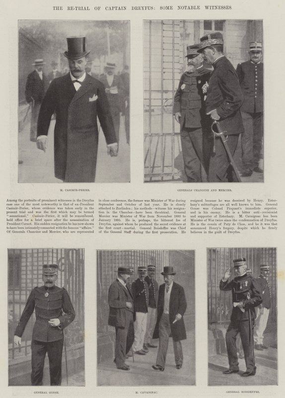 O re-julgamento do capitão Dreyfus, algumas testemunhas notáveis de English Photographer