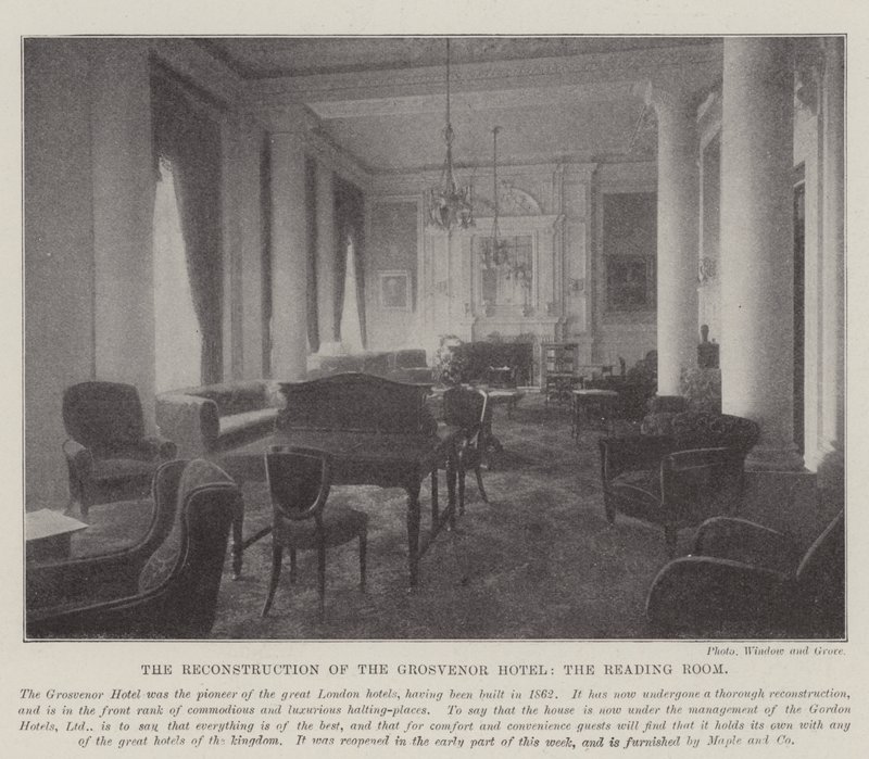 A Reconstrução do Hotel Grosvenor, a Sala de Leitura de English Photographer