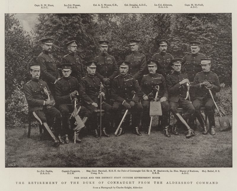 A aposentadoria do duque de Connaught do comando Aldershot de English Photographer