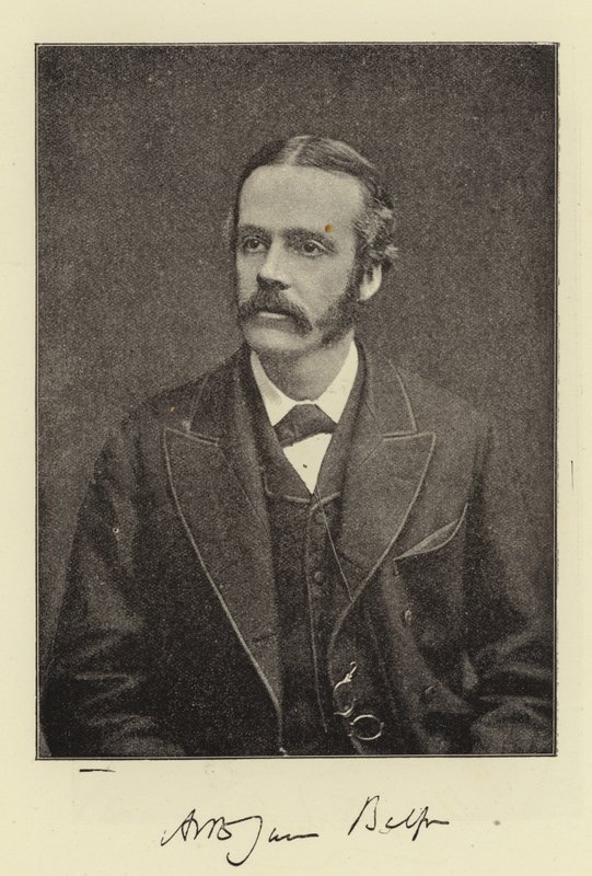 O certo Hon Arthur James Balfour, MP, Secretário-Chefe para a Irlanda e futuro líder do Partido Conservador de English Photographer
