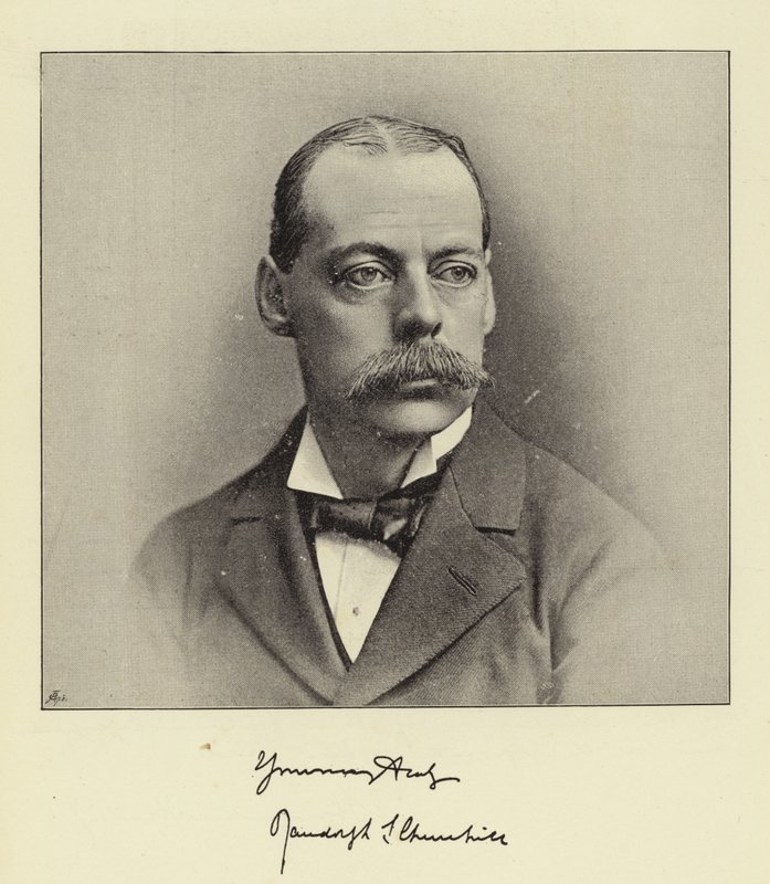 O certo Hon Lord Randolph Churchill, ex-chanceler do Exchequer e ex-líder da Câmara dos Comuns de English Photographer
