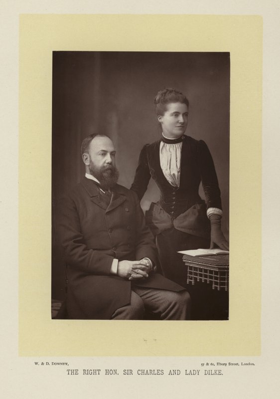 O certo Hon. Sir Charles e Lady Dilke de English Photographer