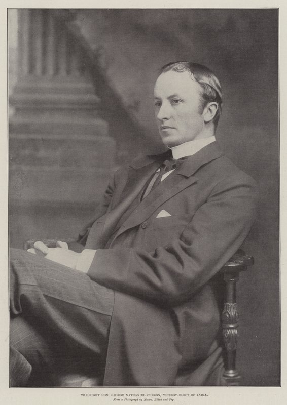 O excelentíssimo George Nathaniel Curzon, vice-rei da Índia de English Photographer