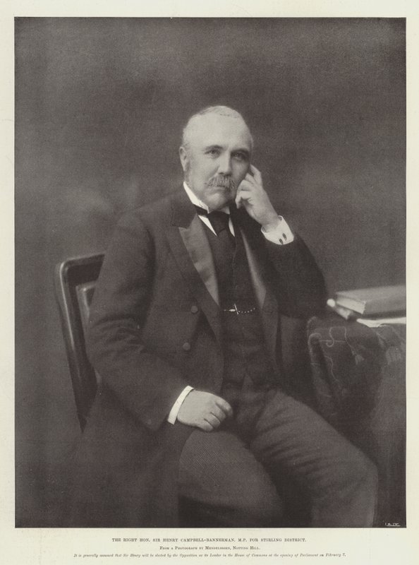 O excelentíssimo senhor Henry Campbell-Bannerman, deputado pelo distrito de Stirling de English Photographer