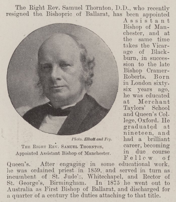 O Reverendíssimo Samuel Thornton, nomeado Bispo Auxiliar de Manchester de English Photographer