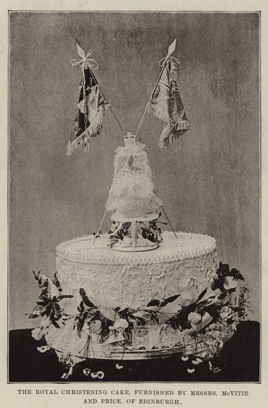 The Royal Christening Cake, fornecido por Messers McVitie and Price, de Edimburgo de English Photographer