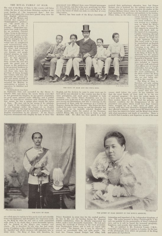 A família real de siam de English Photographer