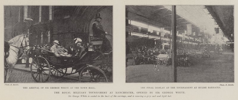 O Real Torneio Militar de Manchester, aberto por Sir George White de English Photographer