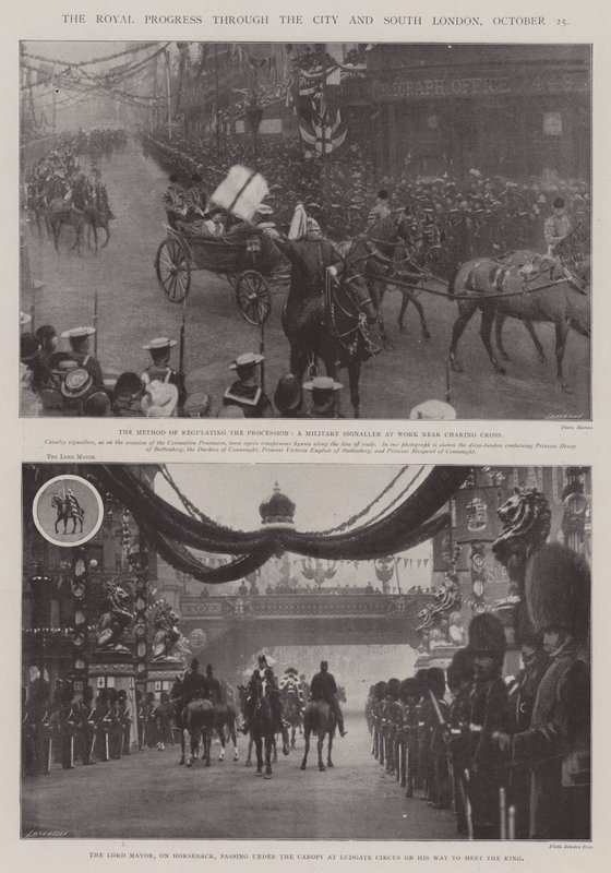 O progresso real através da cidade e do sul de Londres, 25 de outubro de English Photographer