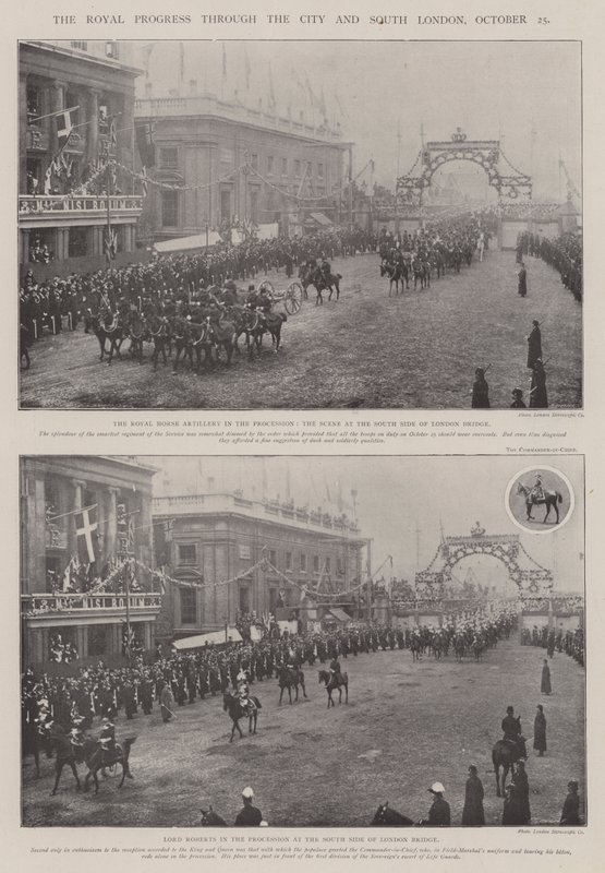 O progresso real através da cidade e do sul de Londres, 25 de outubro de English Photographer