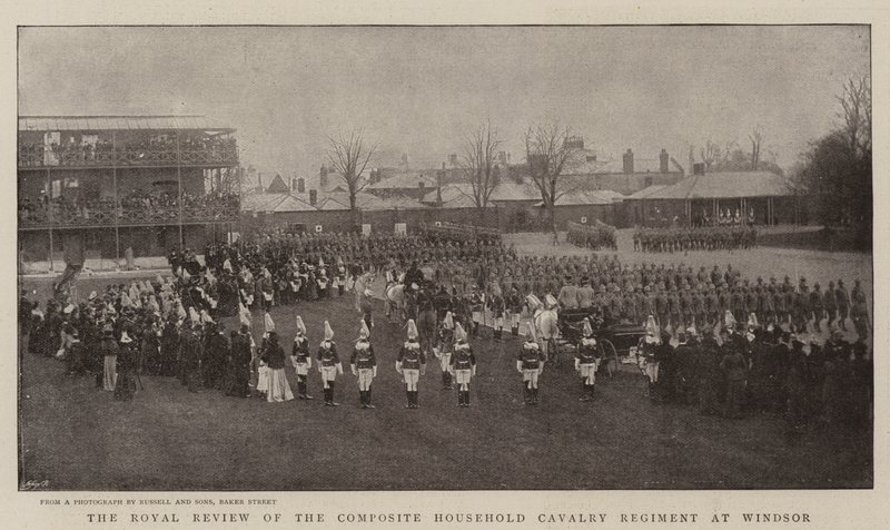 A Revisão Real do Regimento de Cavalaria de Casa Composto em Windsor de English Photographer