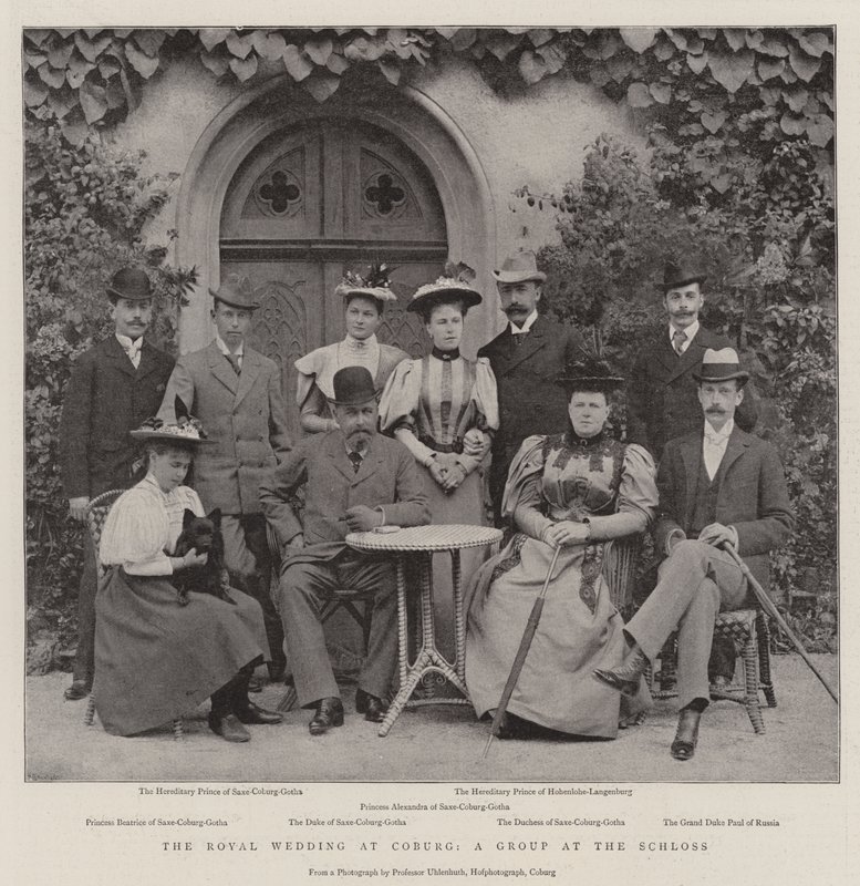 O casamento real em Coburg, um grupo no Schloss de English Photographer