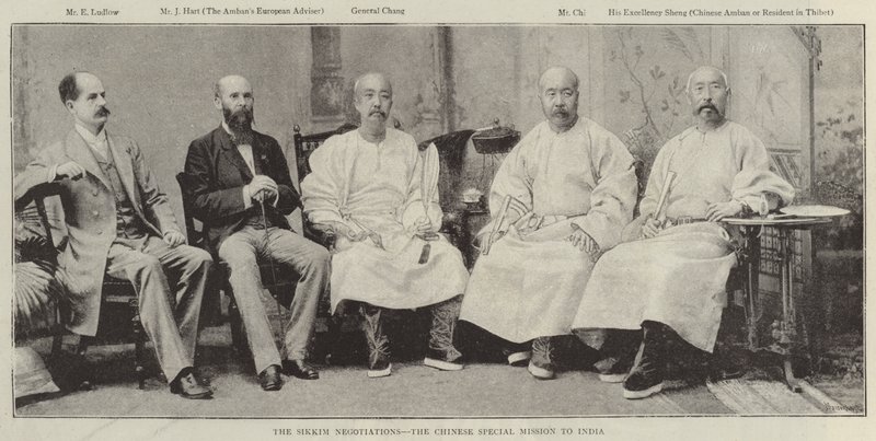 As Negociações de Sikkim, a Missão Especial Chinesa na Índia de English Photographer