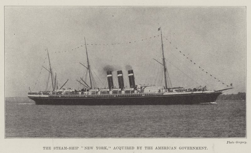 O Steam-Ship New York, adquirido pelo governo americano de English Photographer