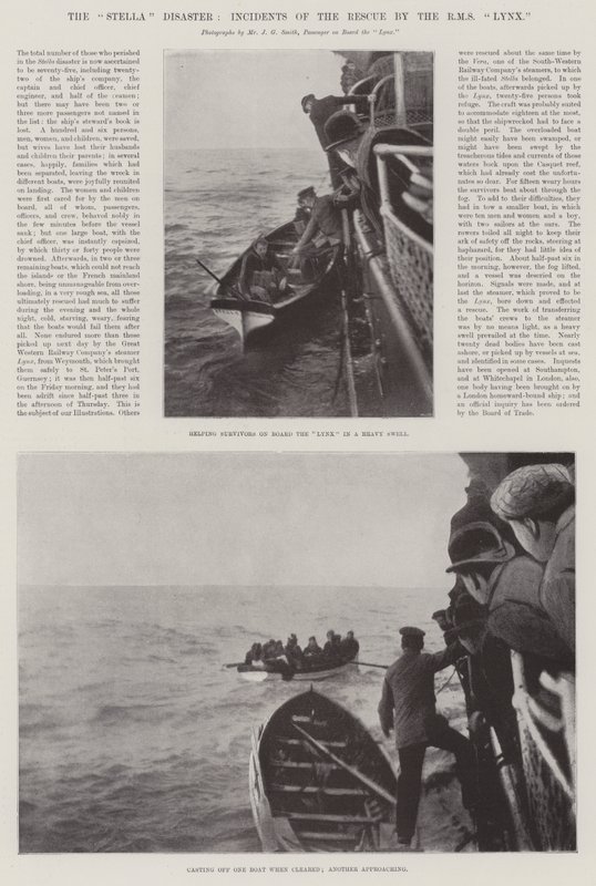 O Stella Disaster, Incidentes do Resgate pelo RMS Lynx de English Photographer