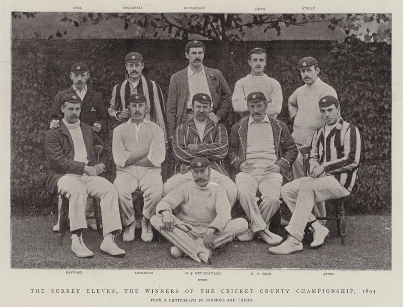 O Surrey Eleven, os vencedores do Campeonato de Cricket County, 1894 de English Photographer