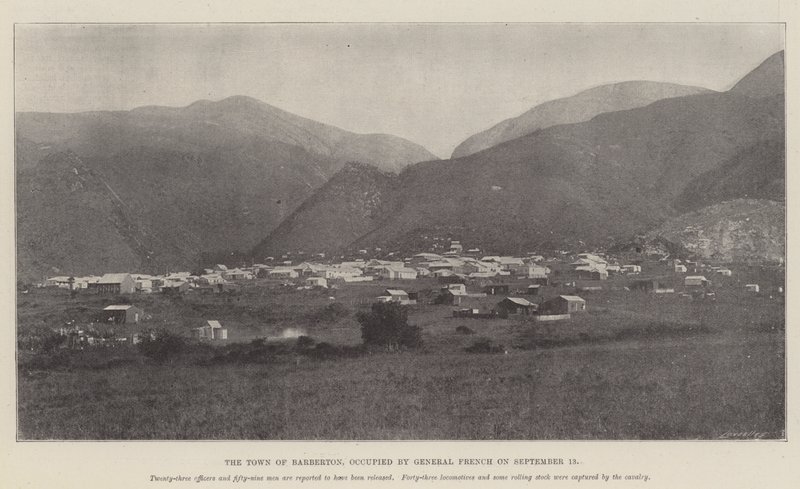 A cidade de Barberton, ocupada pelo general francês em 13 de setembro de English Photographer