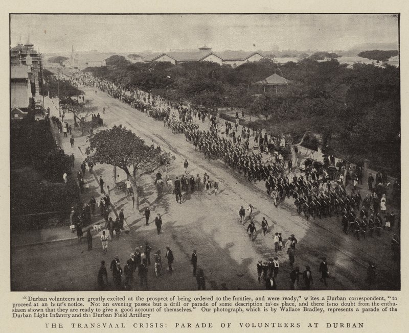 A Crise do Transvaal, Desfile de Voluntários em Durban de English Photographer