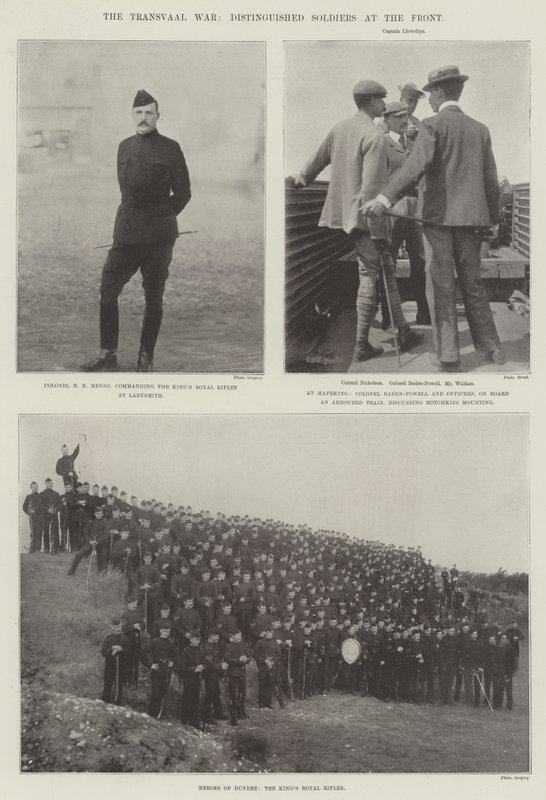 A guerra do Transvaal, distintos soldados na frente de English Photographer