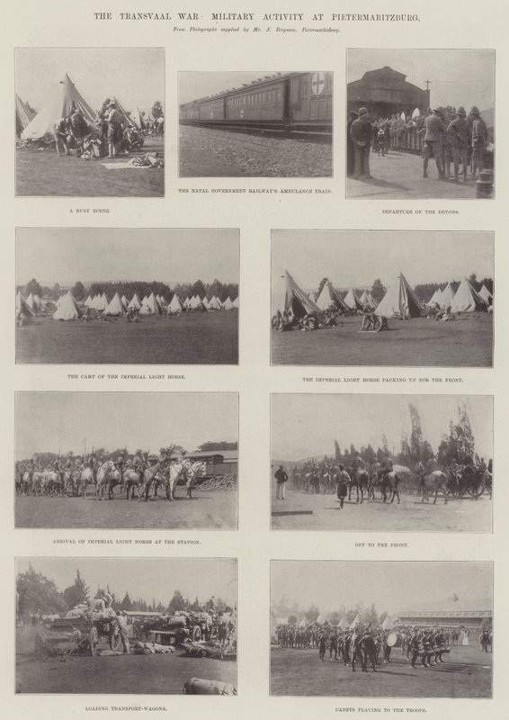 A guerra do Transvaal, atividade militar em Pietermaritzburg de English Photographer