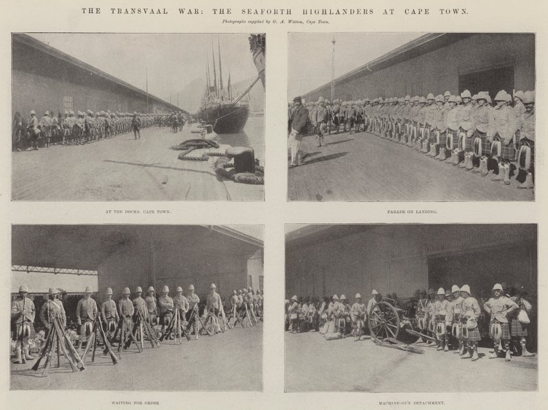 A Guerra do Transvaal, os Highlanders de Seaforth na Cidade do Cabo de English Photographer