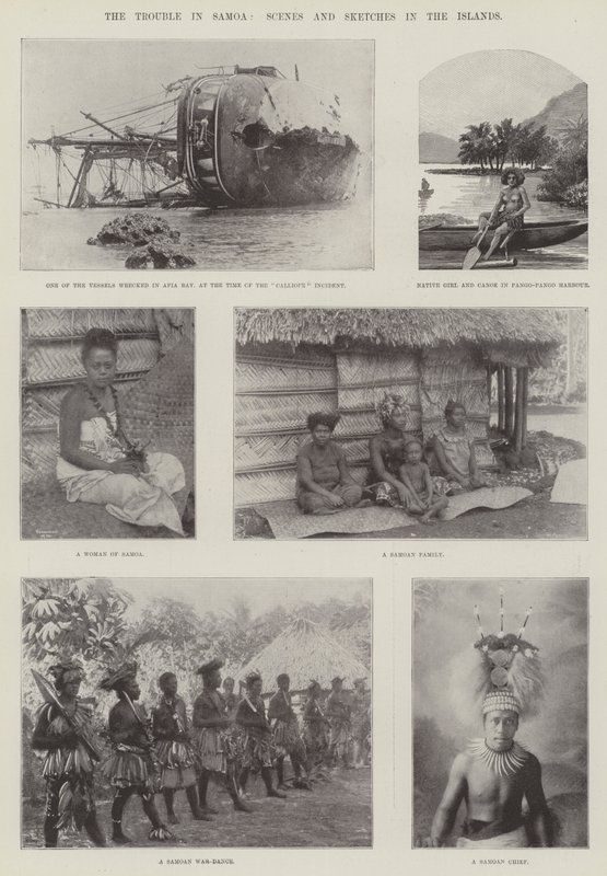 O problema em Samoa, cenas e esboços nas ilhas de English Photographer