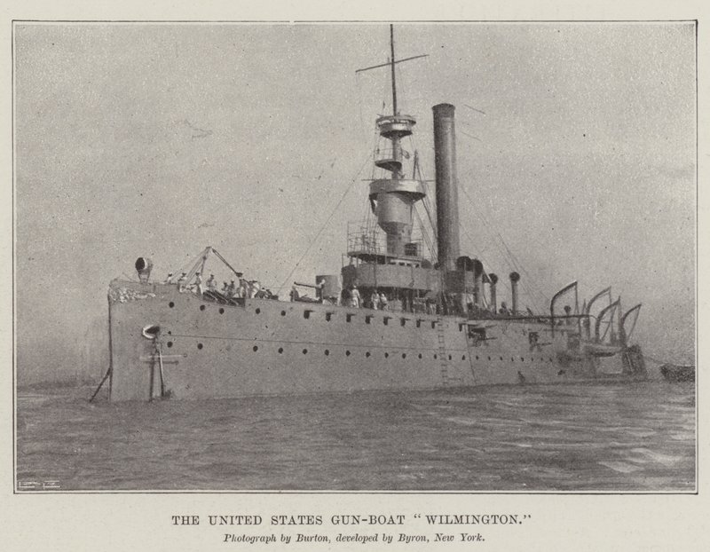 Os Estados Unidos Gun-Boat Wilmington de English Photographer