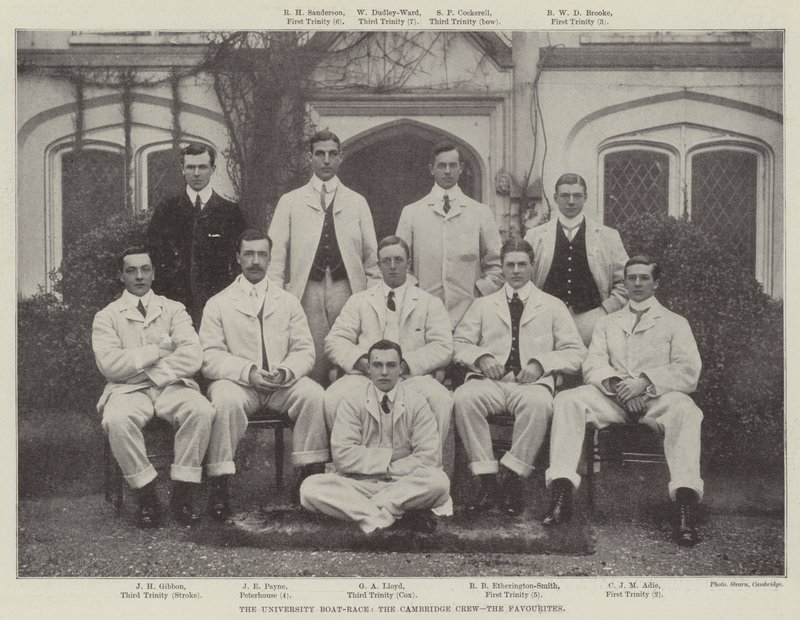 A University Boat-Race, a equipe de Cambridge, os Favoritos de English Photographer
