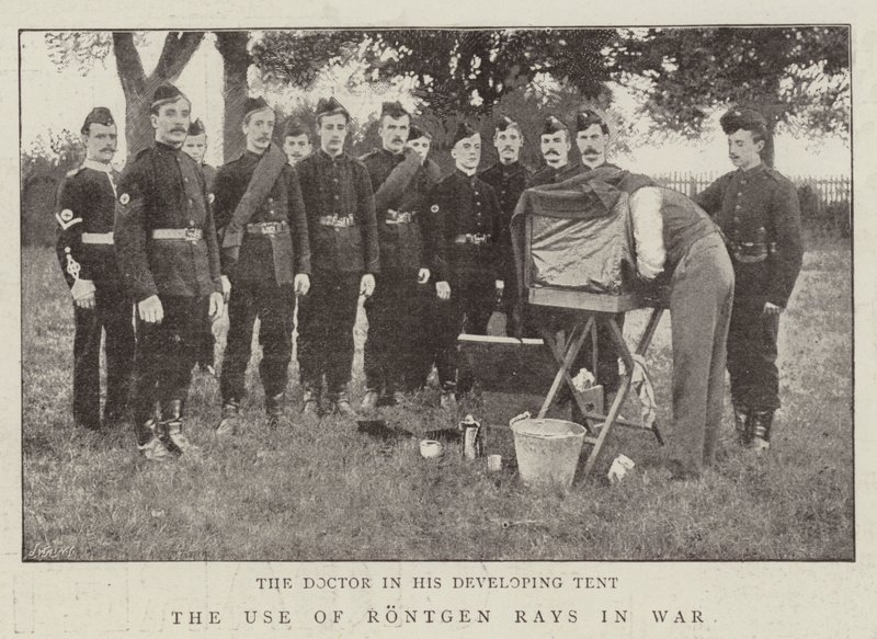 O uso de raios de Ronggen na guerra de English Photographer