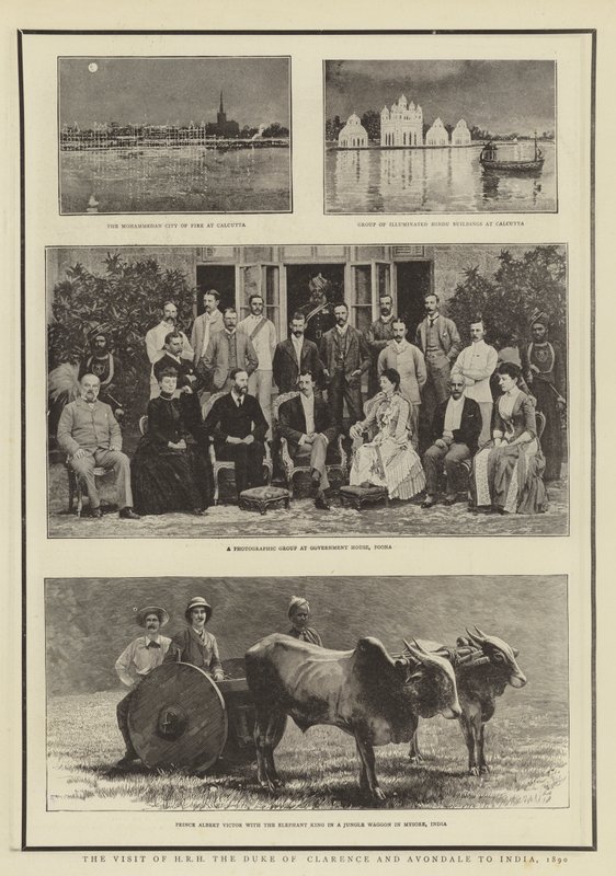 A visita de SAR o Duque de Clarence e Avondale à Índia, 1890 de English Photographer