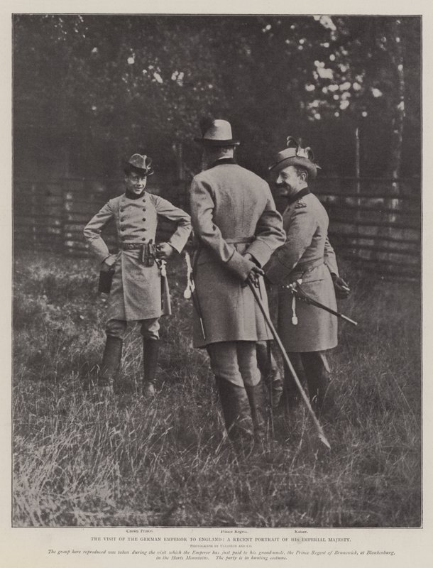 A visita do imperador alemão à Inglaterra, um retrato recente de sua majestade imperial de English Photographer