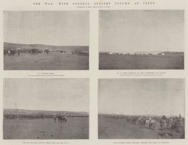 A guerra, com a coluna General Bullers no Frere de English Photographer