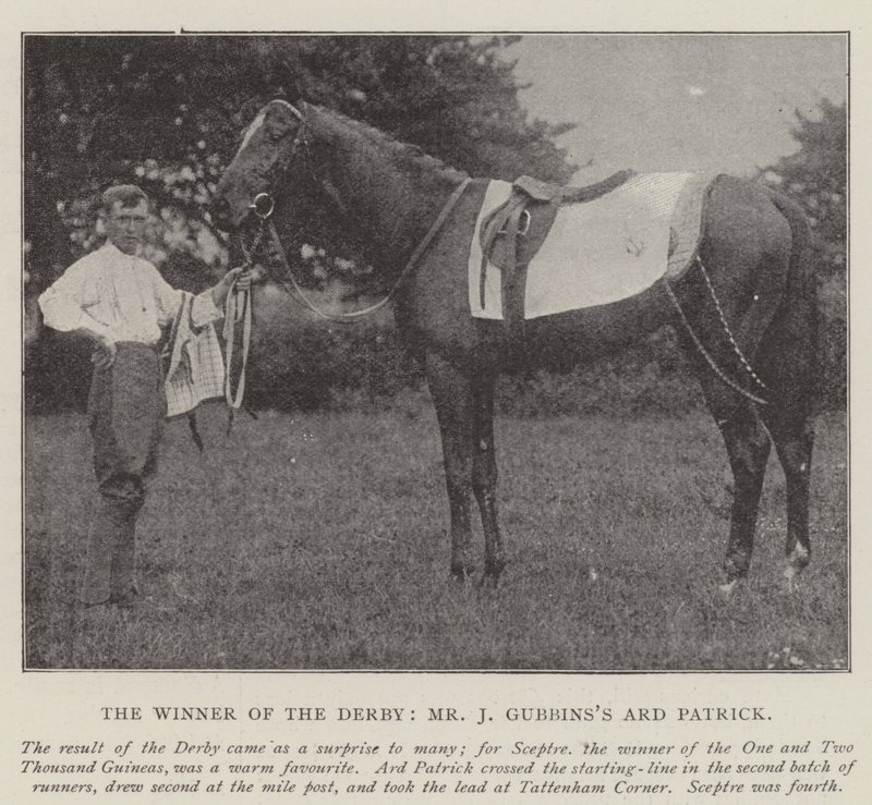O vencedor do Derby, Sr. J Gubbinss Ard Patrick de English Photographer