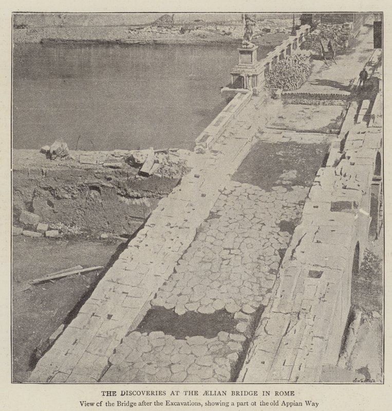 As descobertas na ponte Aelian em Roma de English Photographer