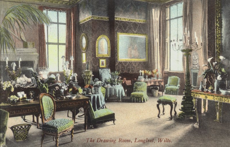 A sala de visitas, Longleat, Wiltshire (foto a cores) de English Photographer